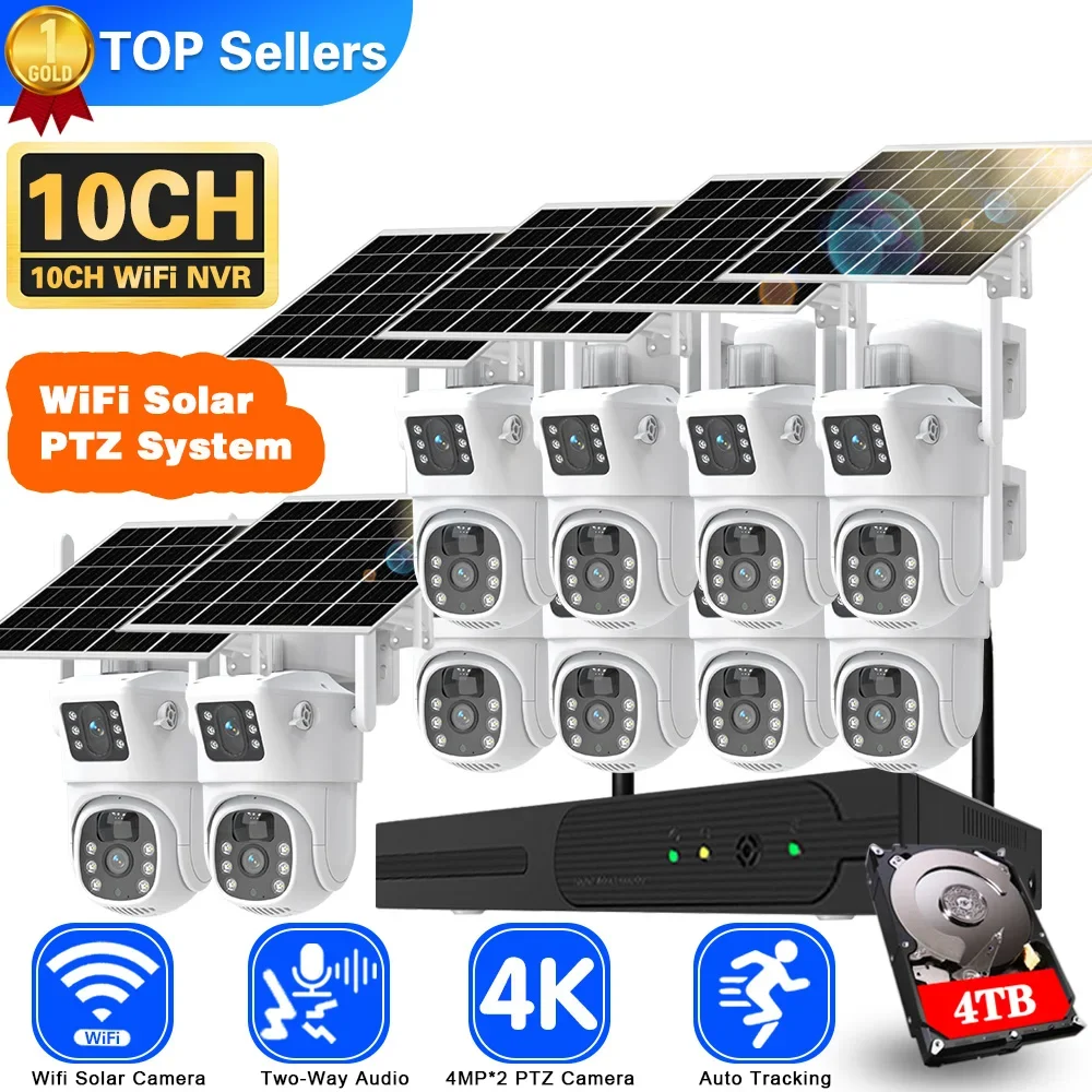 4K 8MP Dual Lens Wifi Solar CC - đánh giá và giá Home Security Kit With Camera