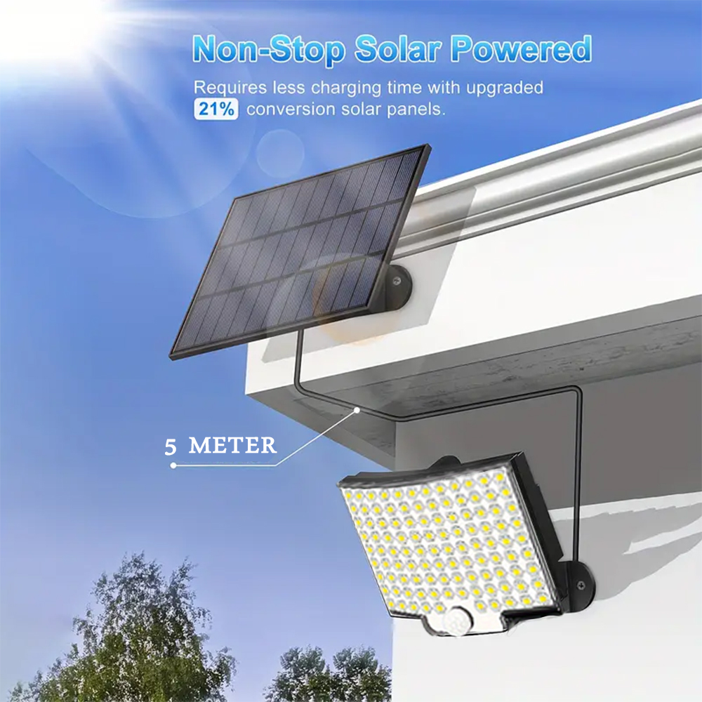 106 LED 3000LM Solar Powered M - đánh giá và giá Solar Security Light