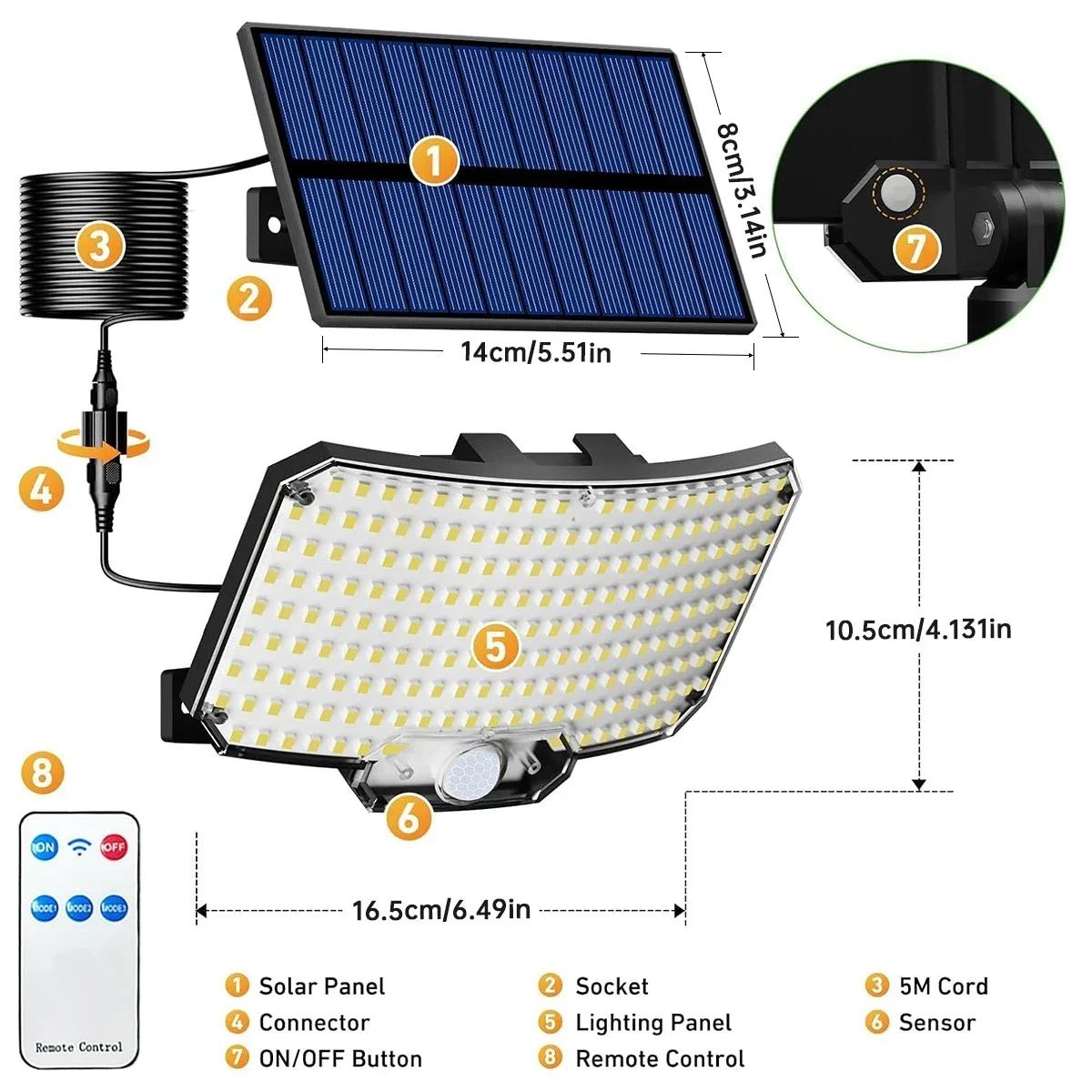 234LED Solar Outdoor Lights Mo - đánh giá và giá Solar Security Light