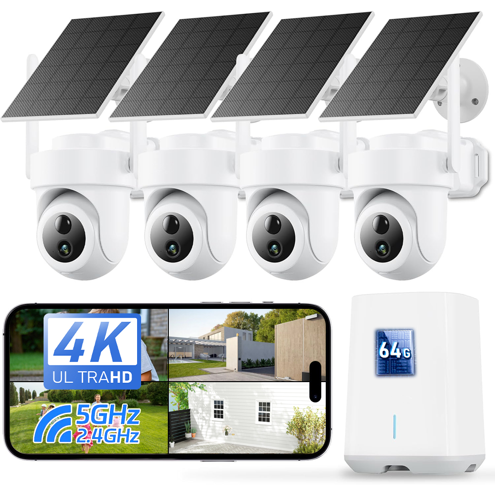 8MP 4K Solar Camera System 4-C - đánh giá và giá Home Security Kit With Camera