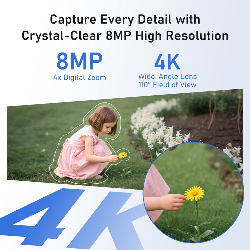 8MP 4K Solar Camera System 4-C - đánh giá và giá Home Security Kit With Camera