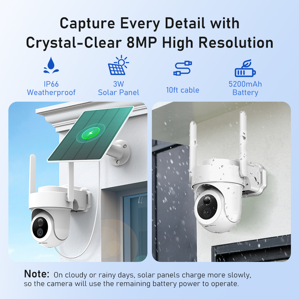 8MP 4K Solar Camera System 4-C - đánh giá và giá Home Security Kit With Camera