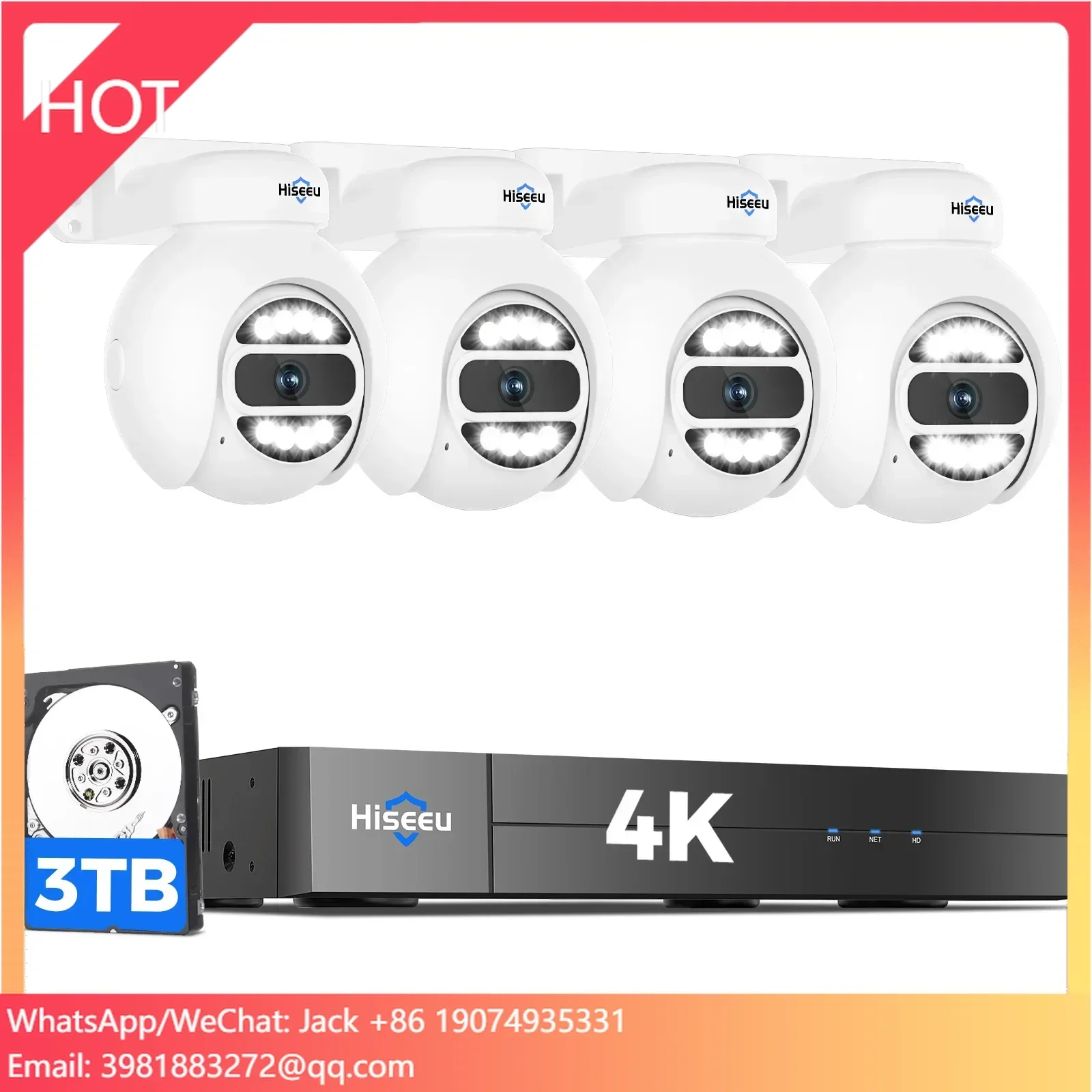 Hiseeu Automatic Tracking 5mp  - đánh giá và giá Home Security Kit With Camera