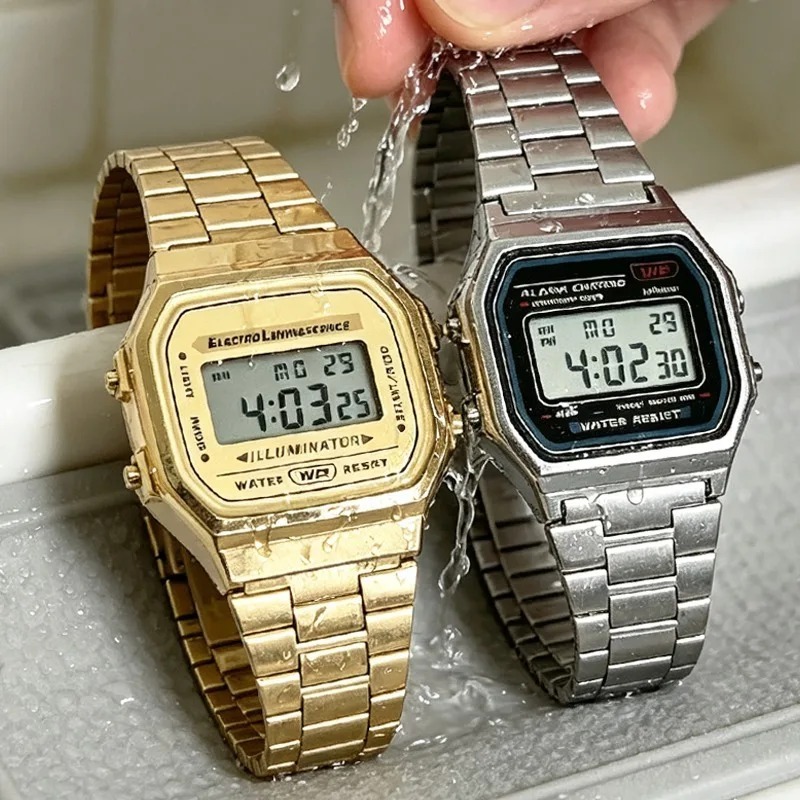 Luxury F91W Steel Band Watches - đánh giá và giá Home Security Electronics