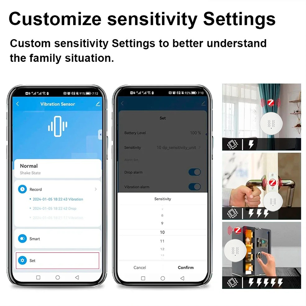 Tuya ZigBee Smart Vibration &  - đánh giá và giá Home Security System