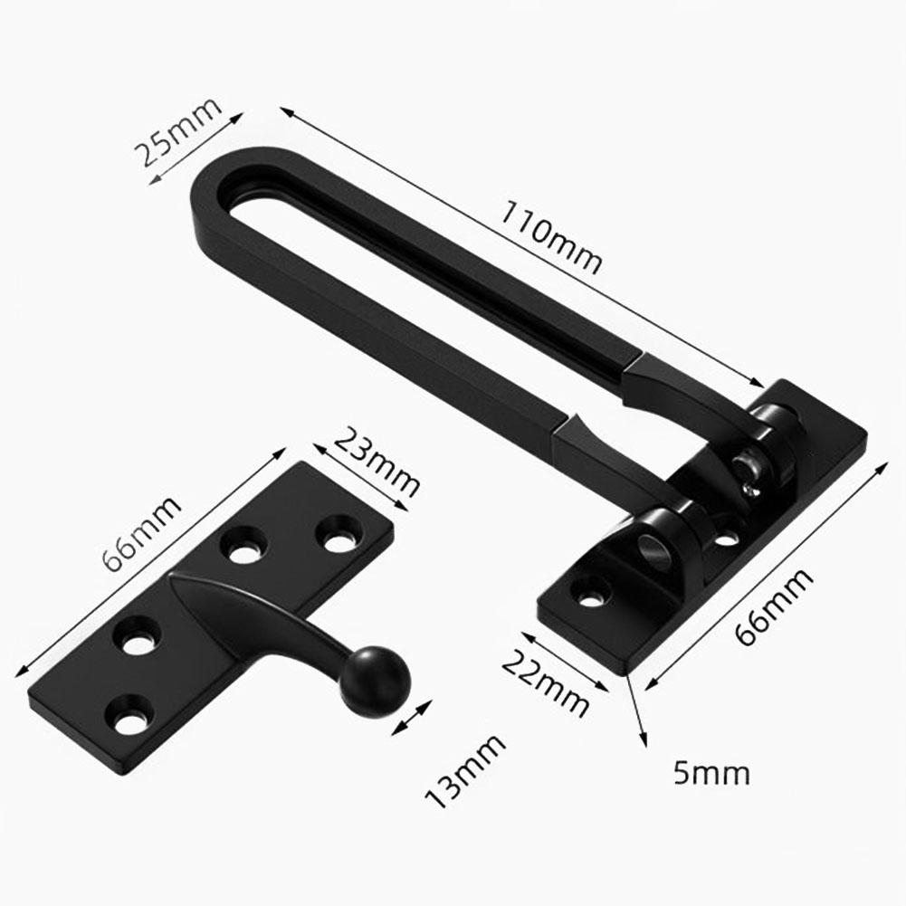 Black Zinc Alloy Door Latch Ch - đánh giá và giá Door Chain Guard