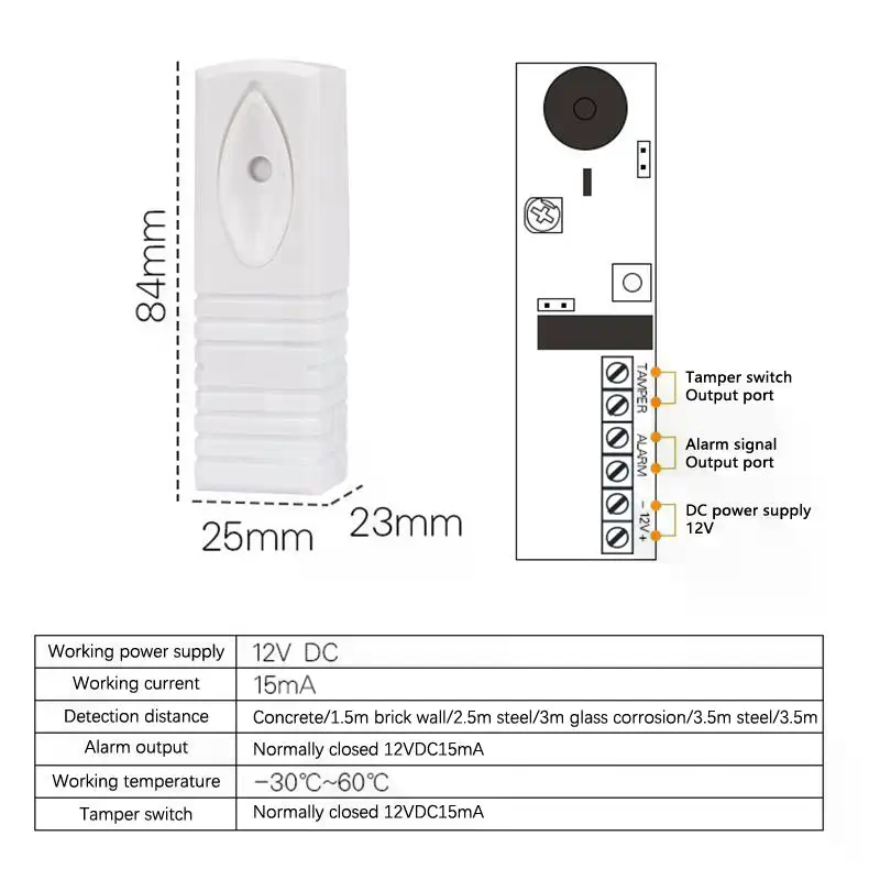 Wired Photoelectric Vibration  - đánh giá và giá Home Security System