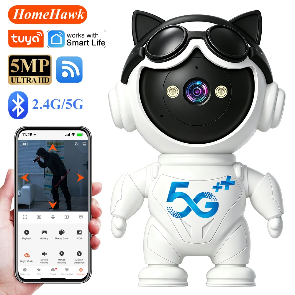 Tuya Smart Wireless IP Camera  - đánh giá và giá Home Security Robot