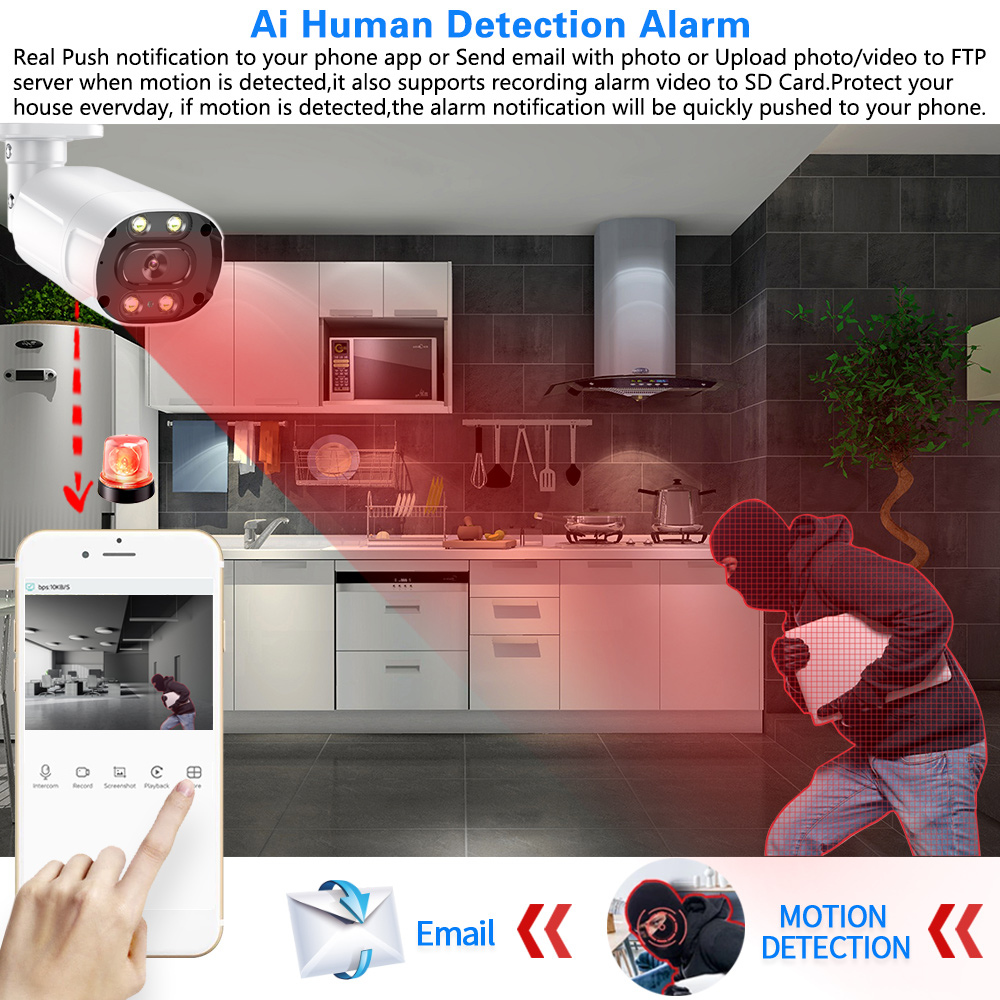Street Outdoor 8MP 4K AHD CCTV - đánh giá và giá Home Security Kit With Camera